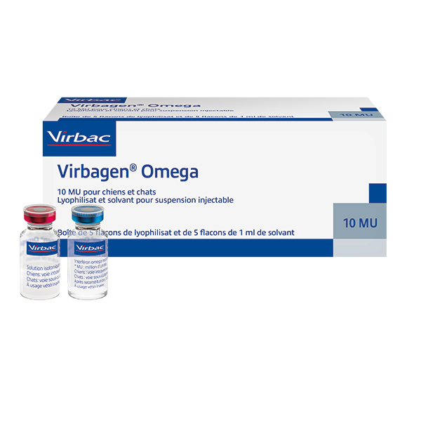 Virbagen Omega 10 MU Lyophilisat et Solvant Chien Chat | Virbac